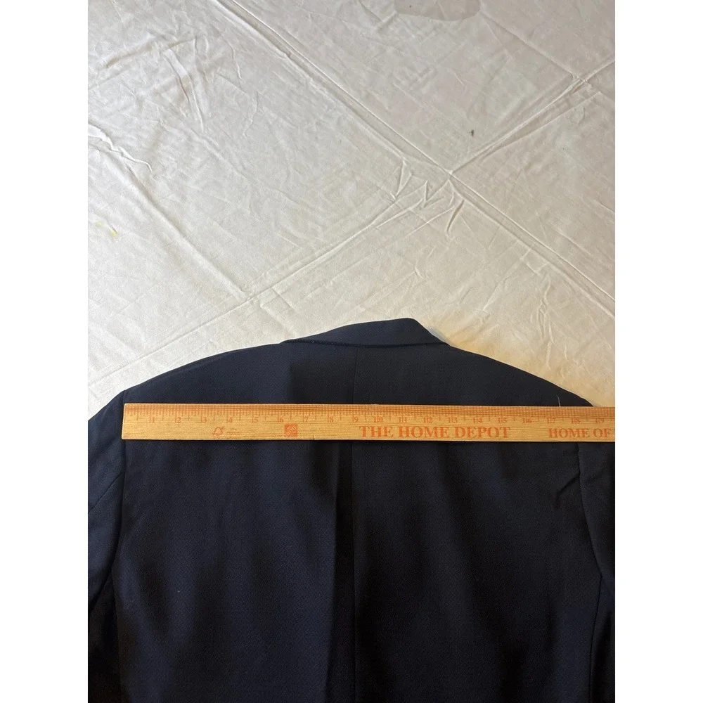Canali Made in Italy Blazer Mens 50R R Navy Blue  3-Button Textured Suit Jacket